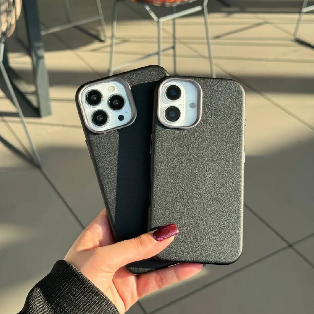 Spigen Soft Leather Case With Camera Metal Ring