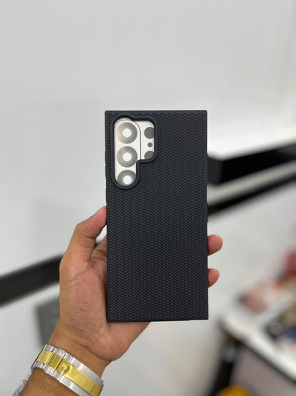 Knitted Pattern Matt Black Case