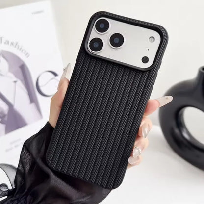 Knitted Pattern Matt Black Case