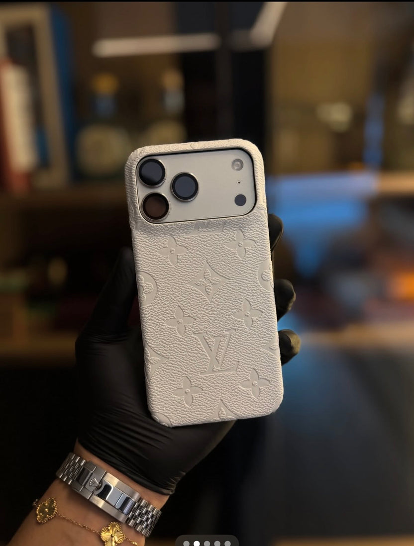 Leather Branded Premium Case 🧡🖤