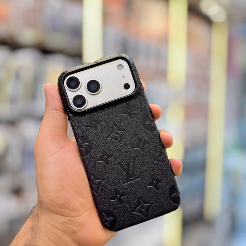 Leather Branded Premium Case 🧡🖤