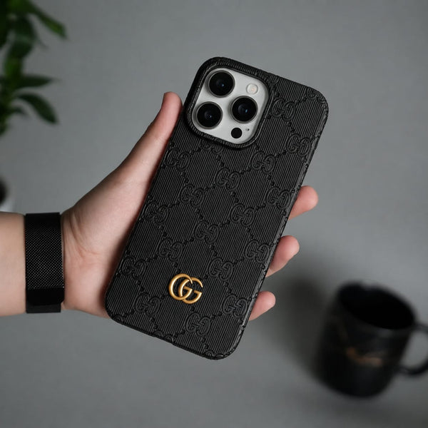GG Branded Leather Case