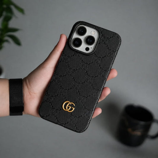 GG Branded Leather Case