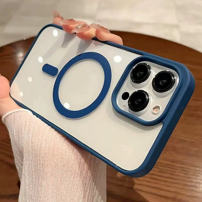 Luxury Air Skin Color Bumper Transparent Mag safe Phone Case