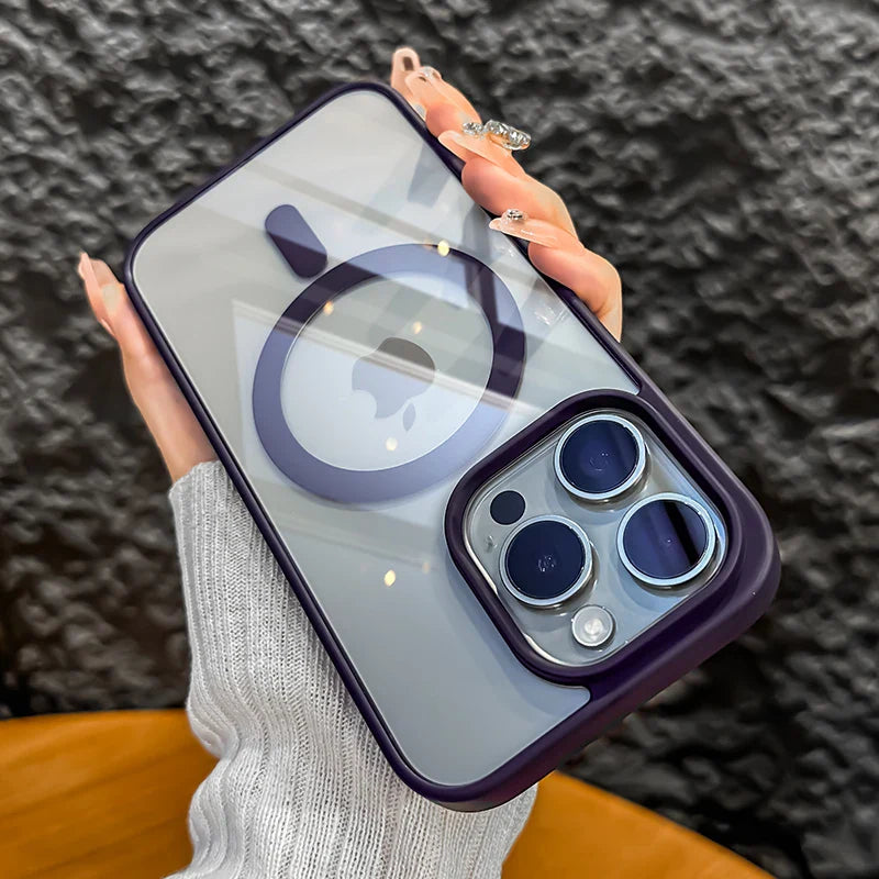 Luxury Air Skin Color Bumper Transparent Mag safe Phone Case