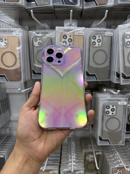 Luxury Heart Holographic Case