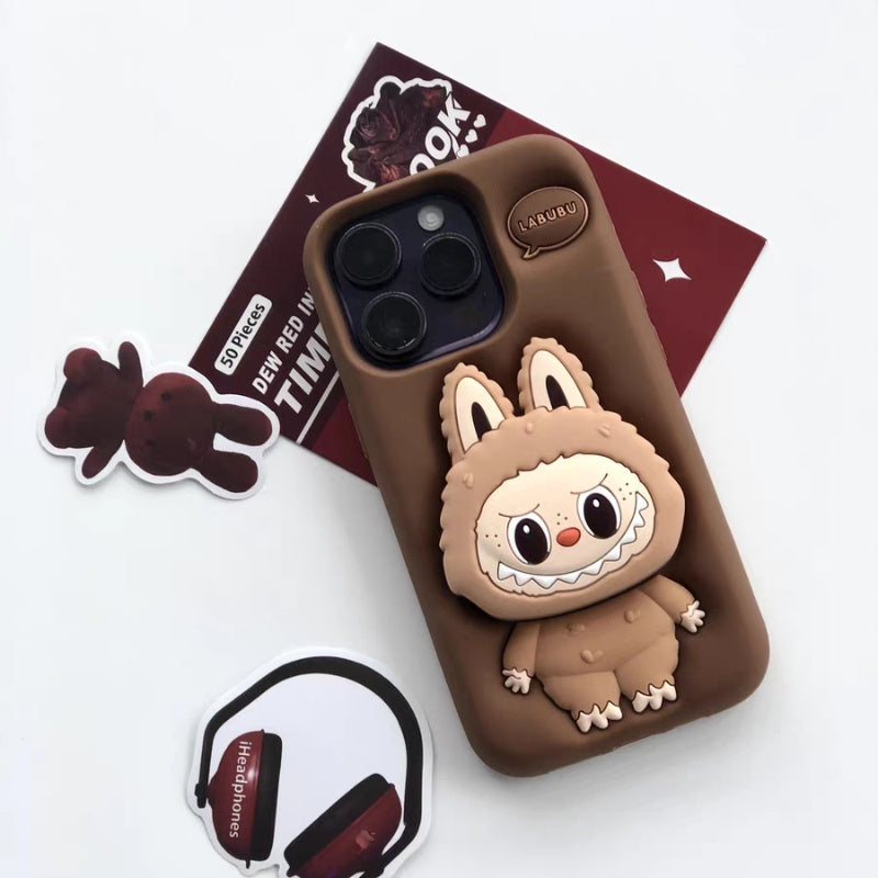 Cute 3D Labubu Phone Case With Labubu Phone Holder Grip