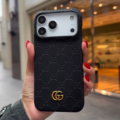 GG Branded Leather Case
