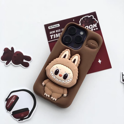 Cute 3D Labubu Phone Case With Labubu Phone Holder Grip